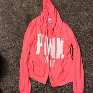 Pink zip up jacket